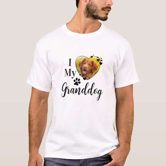 Ich Liebe Mein Großhund Personalisiert Opa Päpste T-Shirt (Vorderseite)