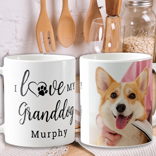 Ich Liebe Mein Großhund Personalisiertes Niedliche Kaffeetasse