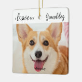 Ich Liebe Mein Großhund Personalisiertes Niedliche Keramikornament (Links)