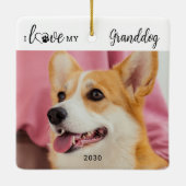 Ich Liebe Mein Großhund Personalisiertes Niedliche Keramikornament (Rückseite)