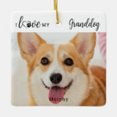 Ich Liebe Mein Großhund Personalisiertes Niedliche Keramikornament (Vorderseite)