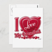 Ich Liebe mein Großkind Red Hearts Postkarte (Vorne/Hinten)