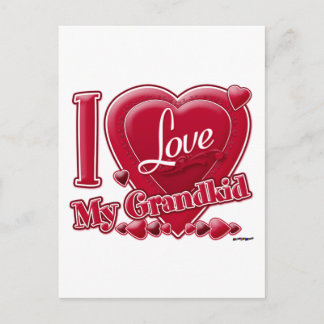 Ich Liebe mein Großkind Red Hearts Postkarte