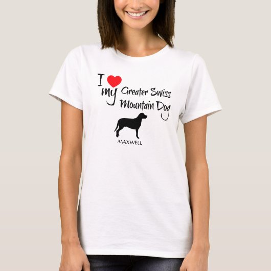 Ich Liebe mein Großschweizer Hund T-Shirt (Vorderseite)