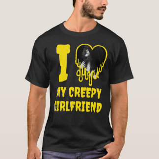 Ich liebe mein gruseliges Freundin tropfendes Herz T-Shirt