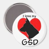 Ich Liebe mein GSD! Magnet (Vorderseite/Rückseite)