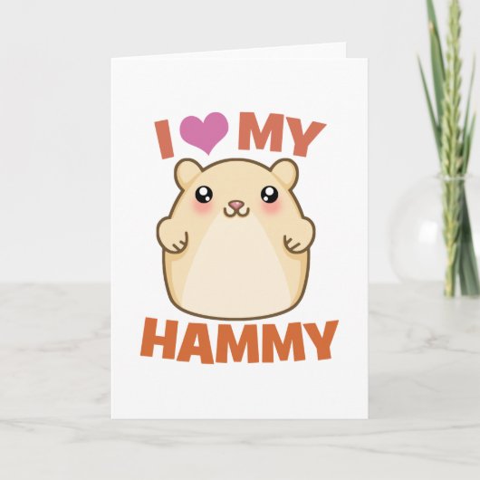 Ich Liebe mein Hammy Karte (Vorderseite)