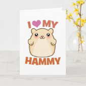 Ich Liebe mein Hammy Karte (Gelbe Blume)