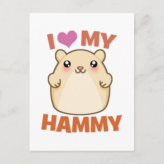 Ich Liebe mein Hammy Postkarte (Vorderseite)