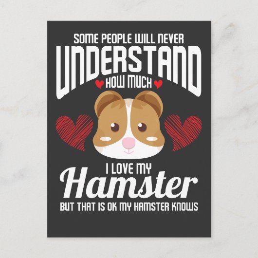 Ich Liebe mein Hamster Funny Rodent Liebe Pater Postkarte (Vorderseite)