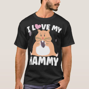 Ich Liebe mein Hamsterbesitzer Fluffy Rodent Pet L T-Shirt