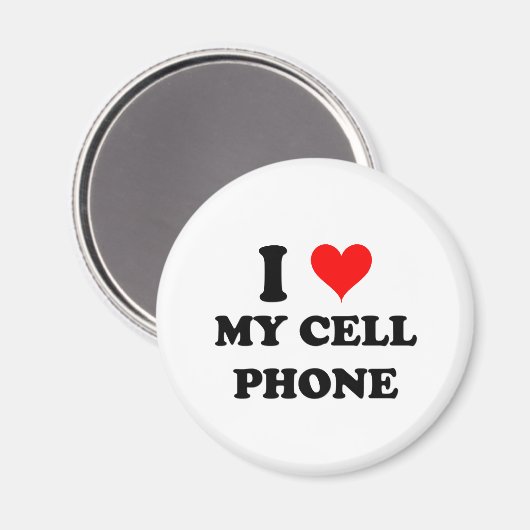 Ich Liebe mein Handy Magnet (Vorderseite/Rückseite)