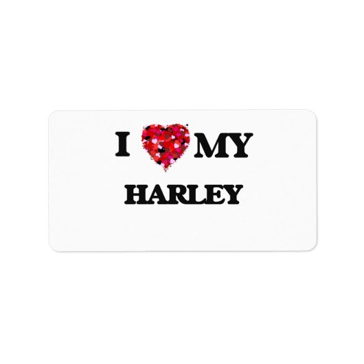 Ich Liebe mein Harley Adressaufkleber (Vorne)
