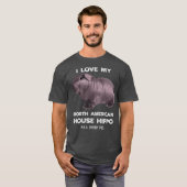 Ich Liebe mein Haus Hippo Skinny Pig Besitzer T-Shirt (Vorne ganz)