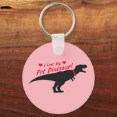 Ich Liebe mein Haustier Dinosaurier Schlüsselanhänger (Vorderseite)