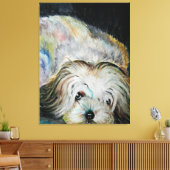 Ich Liebe mein Haustier Dog Canvas drucken Leinwanddruck (Insitu (Wohnzimmer))