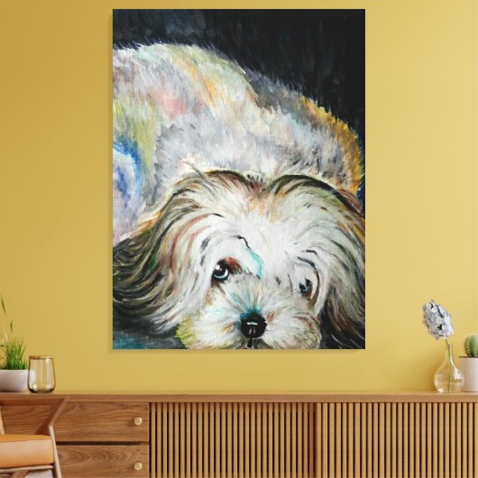 Ich Liebe mein Haustier Dog Canvas drucken Leinwanddruck (Insitu (Wohnzimmer))