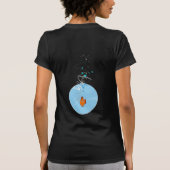 Ich Liebe mein Haustier Fisch in einem Beutel voll T-Shirt (Rückseite)