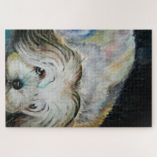 Ich Liebe mein Haustier Jigsaw Puzzle Dog Gemälde (Horizontal)