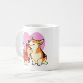 Ich Liebe mein Haustier | Katze und Hund Kaffeetasse (Vorderseite Links)