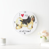 Ich Liebe mein Havanese Große Wanduhr (Zuhause)