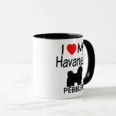 Ich Liebe mein Havanese Hund Tasse (VorderseiteRechts)