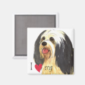 Ich Liebe mein Havanese Magnet (Vorderseite/Rückseite)