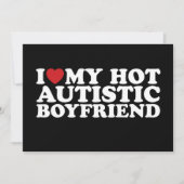 Ich Liebe mein heißer Autistischer Freund BF Autis Einladung (Vorderseite)