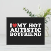 Ich Liebe mein heißer Autistischer Freund BF Autis Einladung (Stehend Vorderseite)