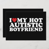 Ich Liebe mein heißer Autistischer Freund BF Autis Einladung (Vorne/Hinten)