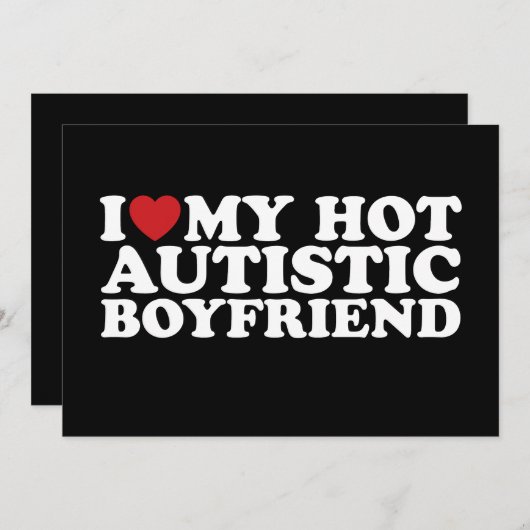 Ich Liebe mein heißer Autistischer Freund BF Autis Einladung (Vorne/Hinten)