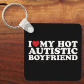 Ich Liebe mein heißer Autistischer Freund BF Autis Schlüsselanhänger (Vorderseite)