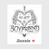 Ich Liebe mein heißer Freund Halloween Skeleton Fu Aufkleber (Blatt)