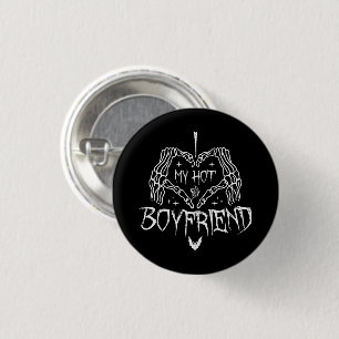 Ich Liebe mein heißer Freund Halloween Skeleton Fu Button