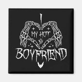 Ich Liebe mein heißer Freund Halloween Skeleton Fu Magnet (Vorne)