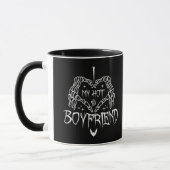 Ich Liebe mein heißer Freund Halloween Skeleton Fu Tasse (Links)