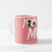 ICH LIEBE MEIN HERRN, COUPLE FOTO CUSTOMIZE ZWEIFARBIGE TASSE (Vorderseite Links)