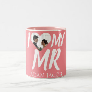 ICH LIEBE MEIN HERRN, COUPLE FOTO CUSTOMIZE ZWEIFARBIGE TASSE