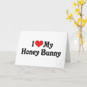 Ich Liebe mein Honey Bunny Karte (Gelbe Blume)