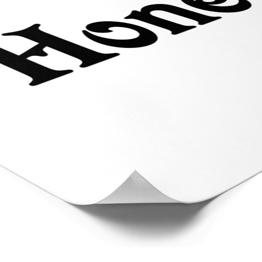 Ich Liebe mein Honey Bunny Poster (Ecke)