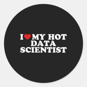 Ich Liebe mein Hot Data Scientist Boyfriend Couple Runder Aufkleber