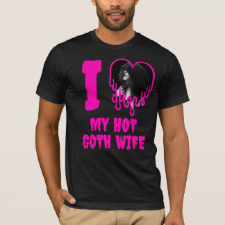Ich Liebe mein Hot Goth Ehefrau Grunge Pink Heart T-Shirt