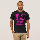 Ich Liebe mein Hot Goth Ehefrau Grunge Pink Heart T-Shirt (Vorne ganz)