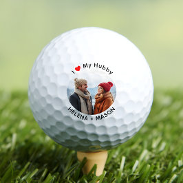 Ich Liebe mein Hubby-Foto benutzerdefinierbar Golfball
