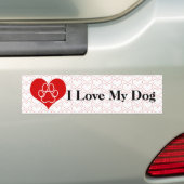 Ich Liebe mein Hund Autoaufkleber (Auf Auto)