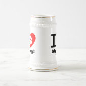Ich Liebe mein Hund Bierglas (Mittel)