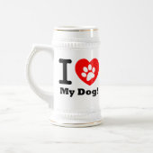 Ich Liebe mein Hund Bierglas (Links)