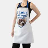 Ich Liebe mein Hund Blue Heart Foto Pet Name Schürze (InSitu)