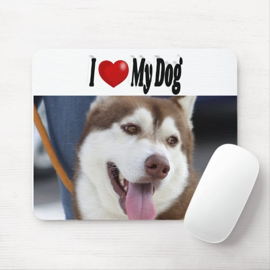 Ich Liebe mein Hund Foto Mousepad (Mit Mouse)
