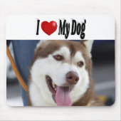 Ich Liebe mein Hund Foto Mousepad (Vorne)